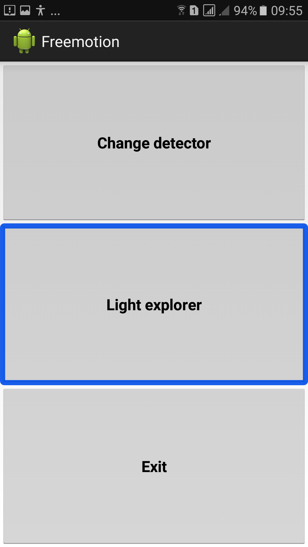 Light Detecter's main interface.