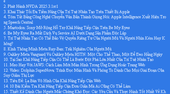 Bản Tin Công Nghệ Trợ Giúp Ngày 13/10/2025