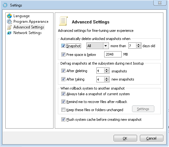 Ảnh: Thiết lập nâng cao