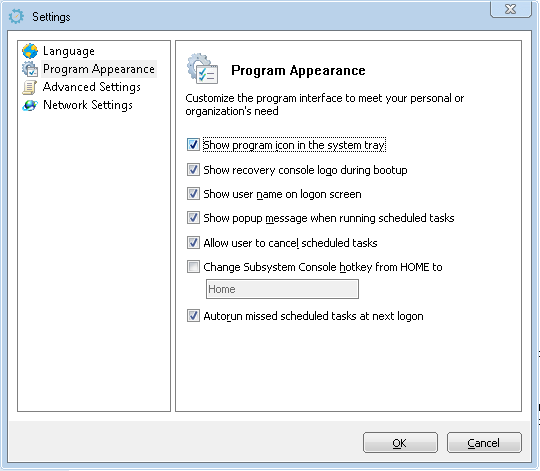 Ảnh: Thiết lập các thể hiện của chương trình