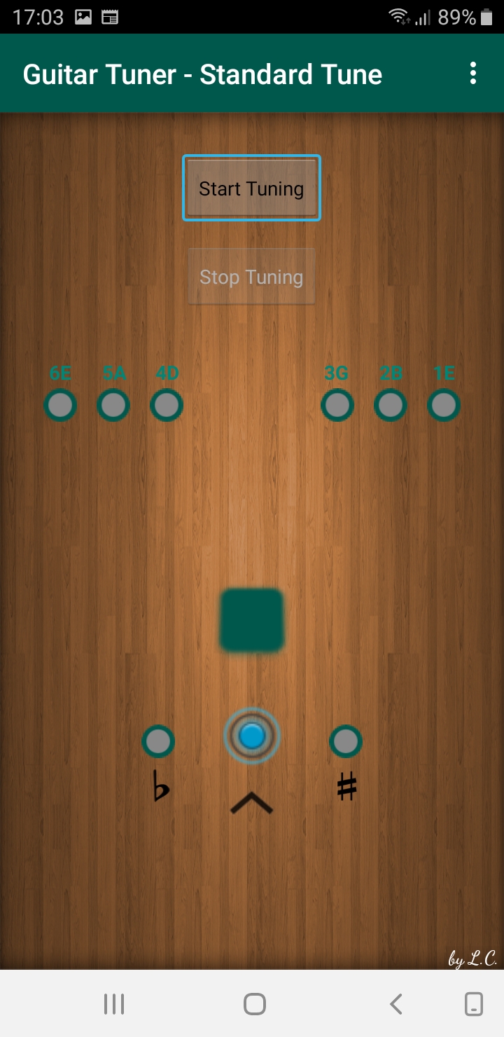 Guitar tuning screen