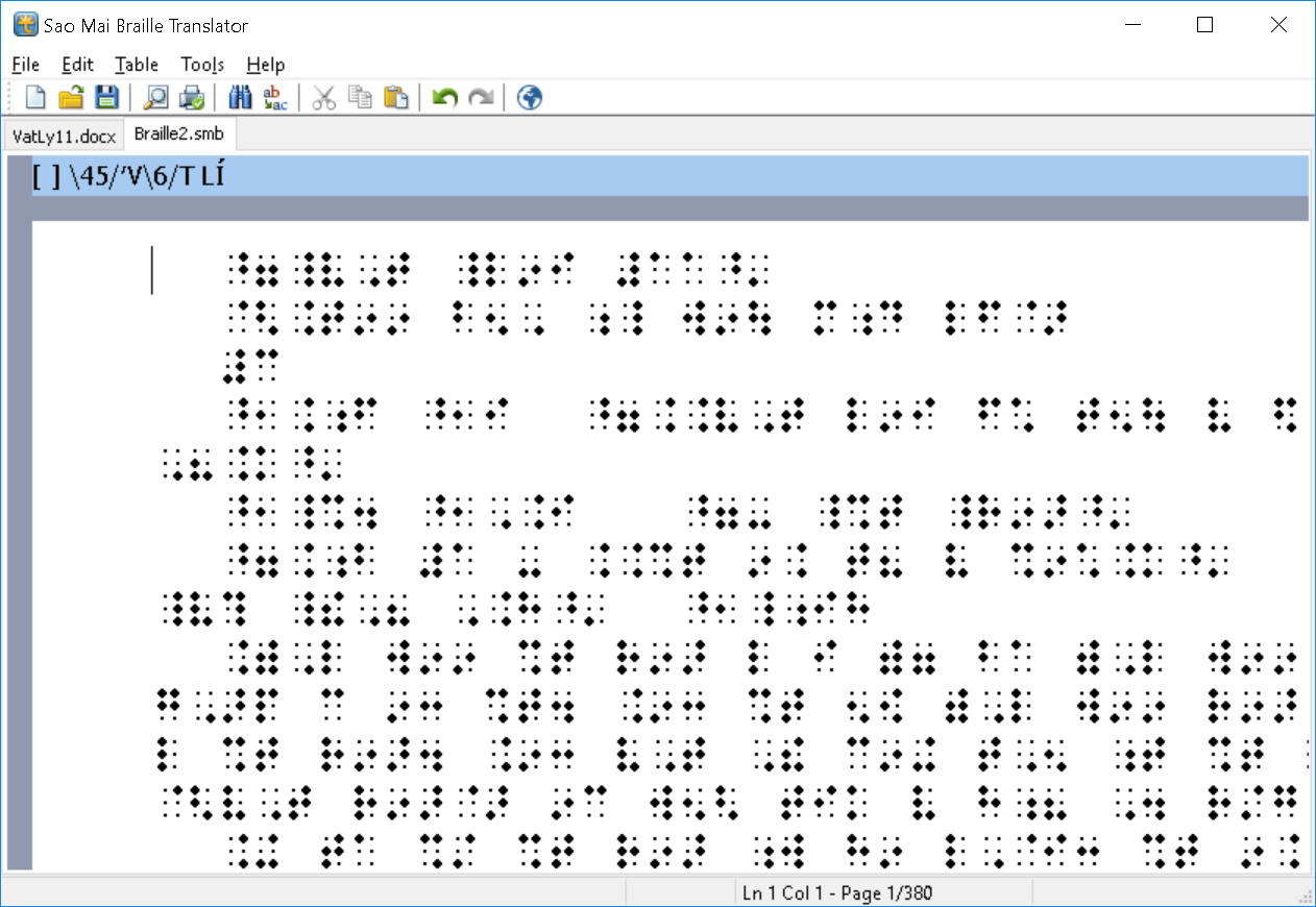 Vật Lý 11, bản dịch chữ nổi cấp 3 với chương trình Sao Mai Braille