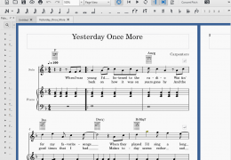 Yesturday Once More song opened with Musescore software